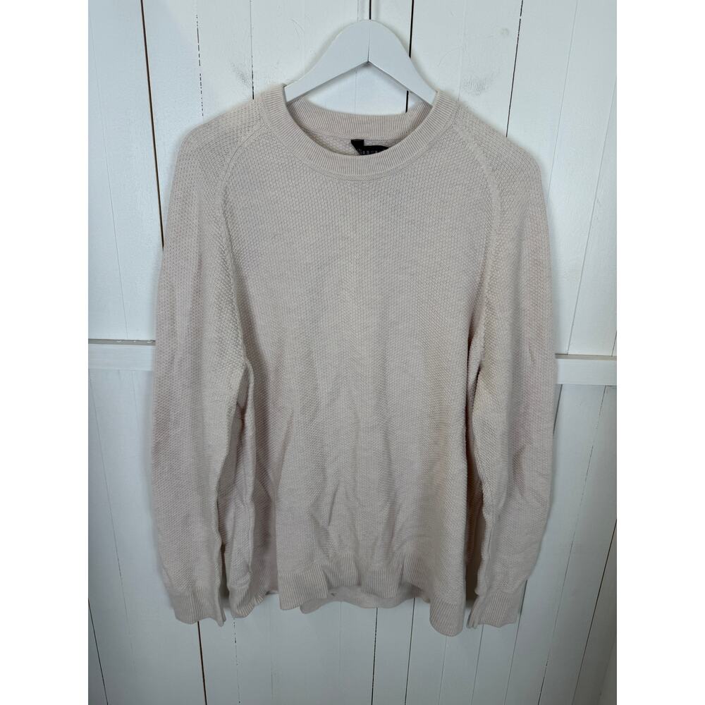 Lululemon Cream Cotton Pullover Sweater XL Excellent Condition